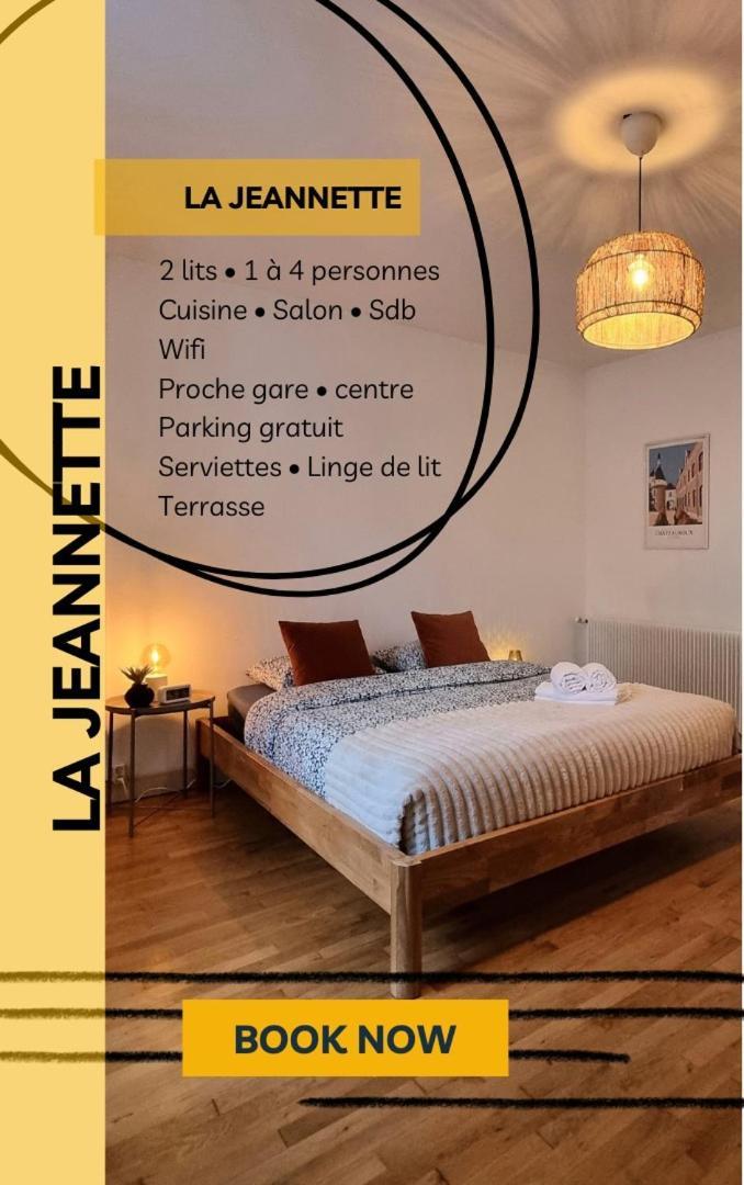 La Jeannette - Proche Gare-Centre, 2 Lits, Terrasse Villa Châteauroux Екстериор снимка